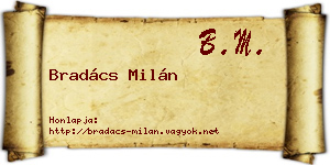 Bradács Milán névjegykártya